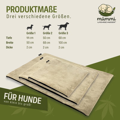 Mümmi by Rohrschneider Hundematte Cord, beige, ca. 44 x 50 x 2 cm Mümmi by Rohrschneider Hundematte Cord, beige, ca. 44 x 50 x 2 cm