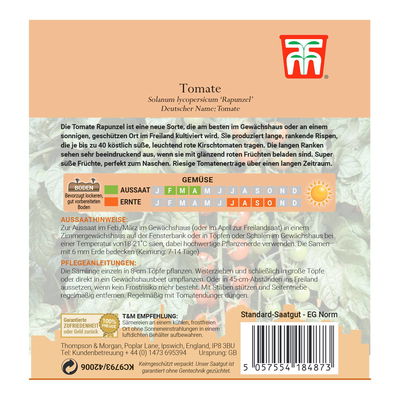 Gemüsesamen, Tomate 'Rapunzel', rot, 4 Stück