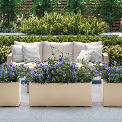 Euro 3 Plast Pflanzkasten 'Kebe', sand, ca. 99,5 x 39,5 x H 39,5 cm