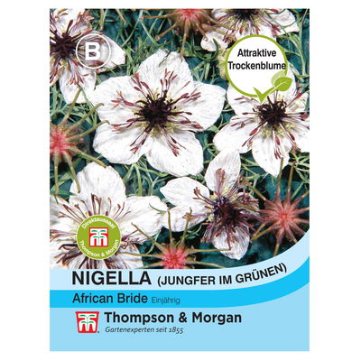 Thompson & Morgan Blumensamen Nigella (Jungfer im Grünen) African Bride