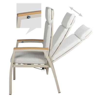 Kölle Hochlehnersessel 'Taunus' inkl. Auflagen, mokka/grau Kölle Hochlehnersessel 'Taunus' inkl. Auflagen, mokka/grau