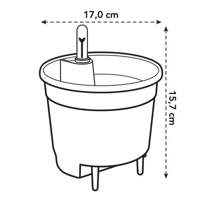 Elho Selbstbewässerungssystem 17, living black, ca. Ø 17 x H 15,8 cm Elho Selbstbewässerungssystem 17, living black, ca. Ø 17 x H 15,8 cm