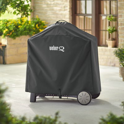 Weber Abdeckhaube für Q-Serie Grillgeräte, 100 % Polyester, schwarz Weber Abdeckhaube für Q-Serie Grillgeräte, 100 % Polyester, schwarz