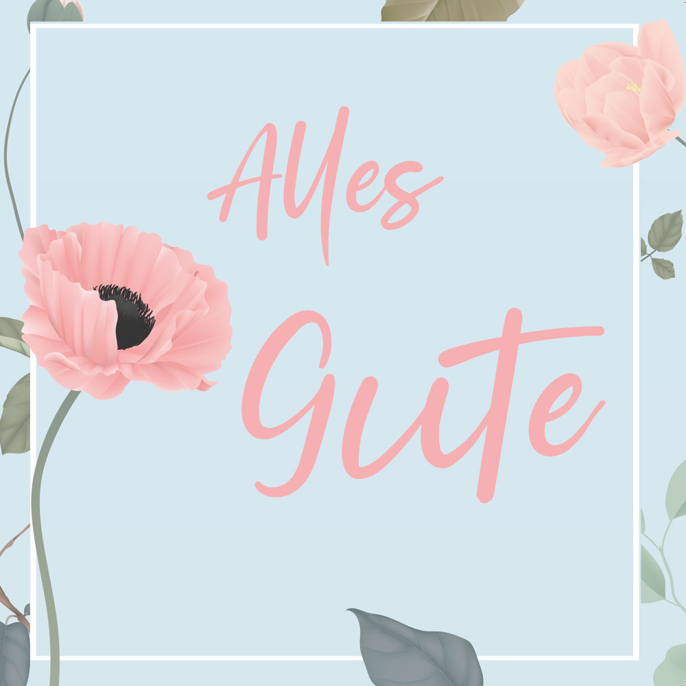 Grußkarte 'Alles Gute'