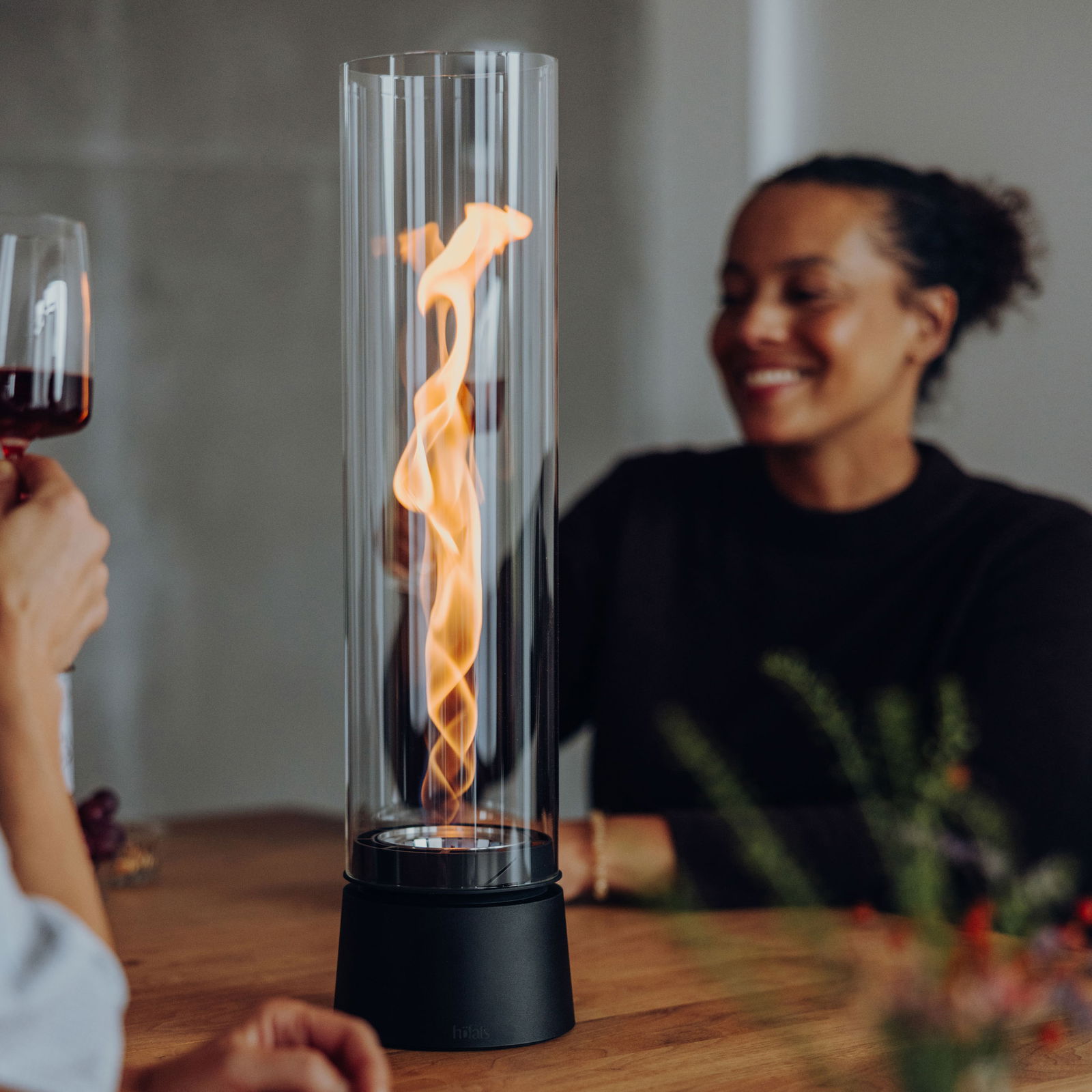 Höfats Tischfeuer Spin Air 1200, mattschwarz