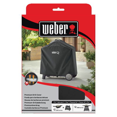 Weber Abdeckhaube für Q-Serie Grillgeräte, 100 % Polyester, schwarz Weber Abdeckhaube für Q-Serie Grillgeräte, 100 % Polyester, schwarz