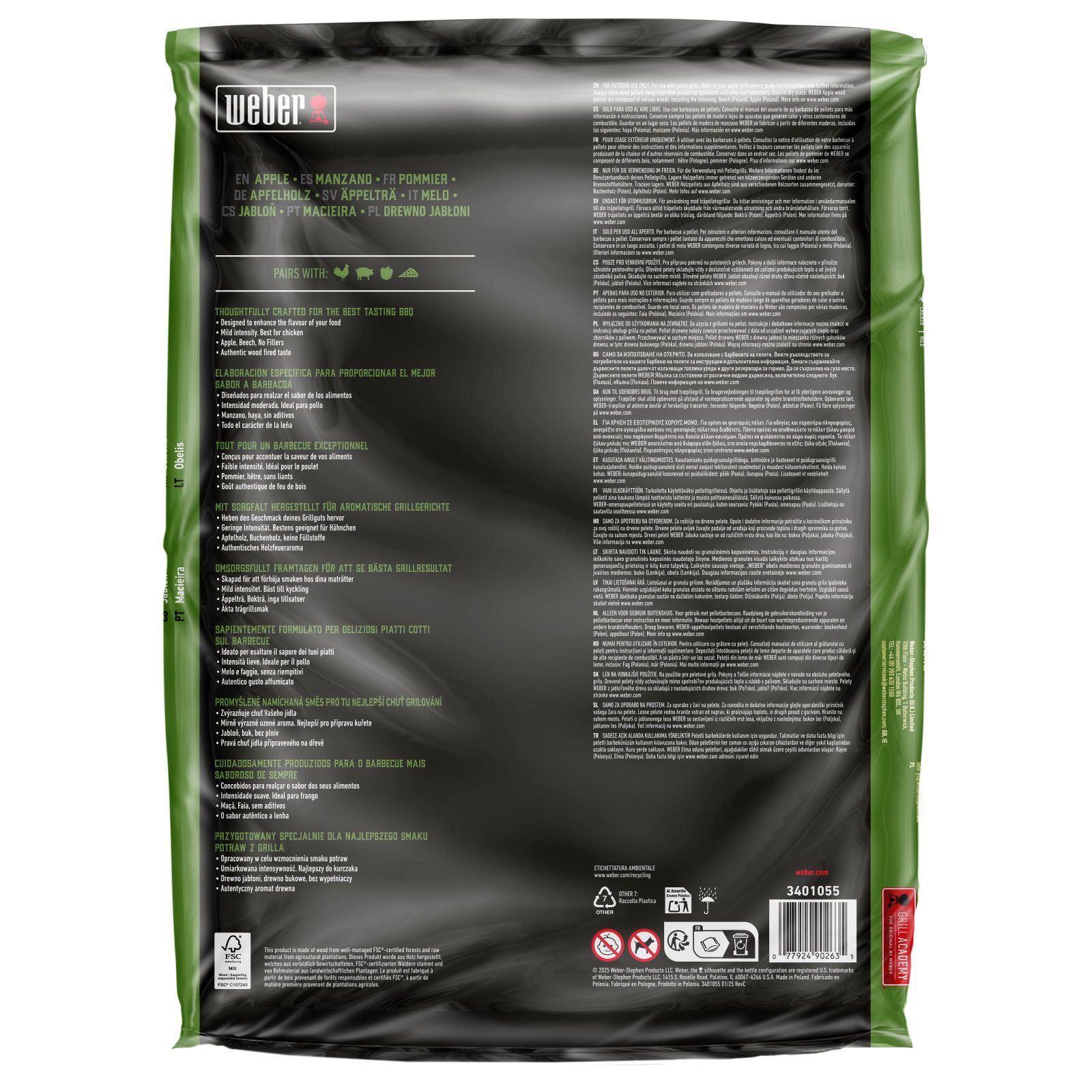 Weber Holzpellets 'Smokefire Apfelholz', 8 kg