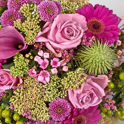 Blumenstrauß 'Lila Herbst', handgebunden Blumenstrauß 'Lila Herbst', handgebunden
