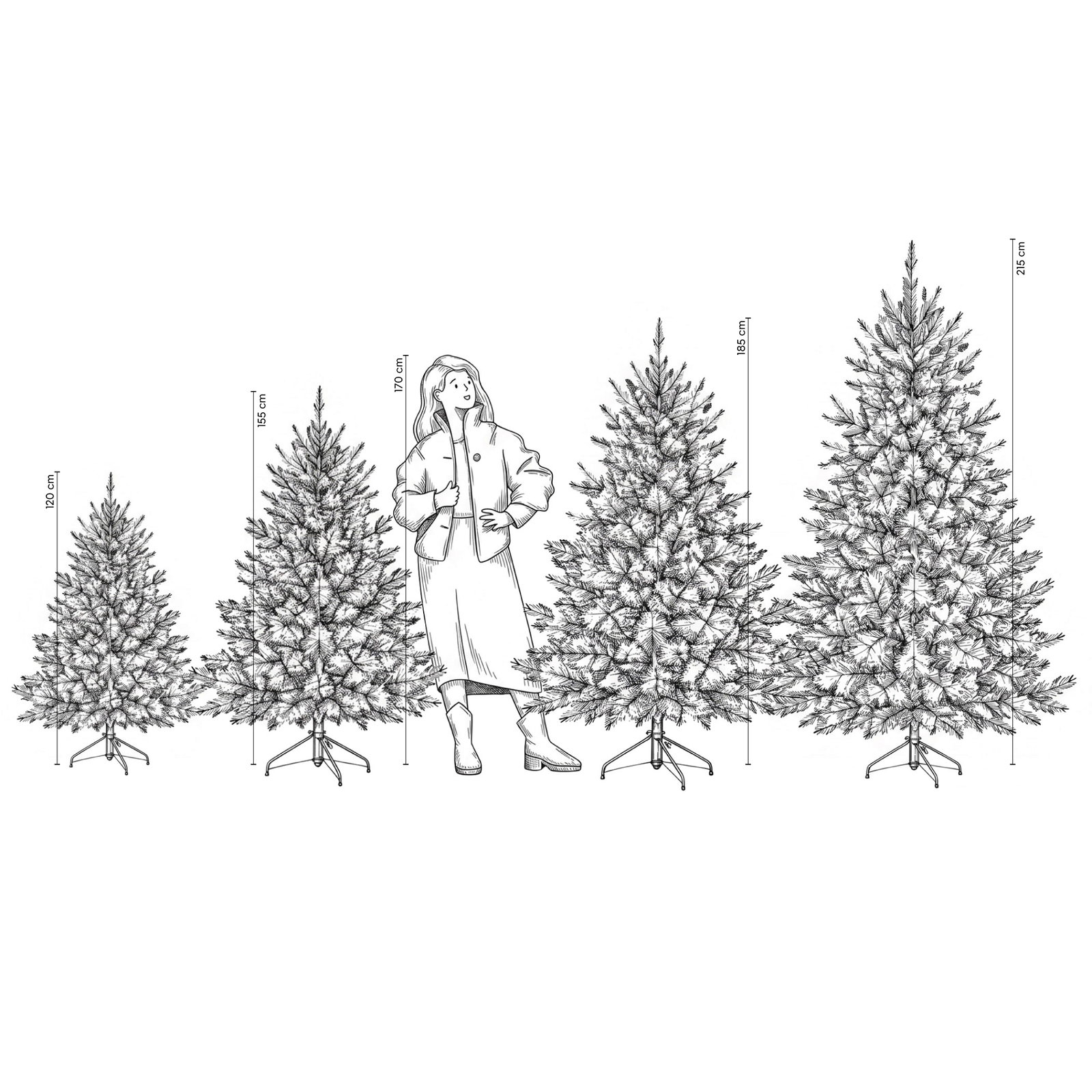 Triumph Tree Kunst-Tanne 'Forest Frosted Slim', Höhe ca.155cm|Pflanzen-Kölle