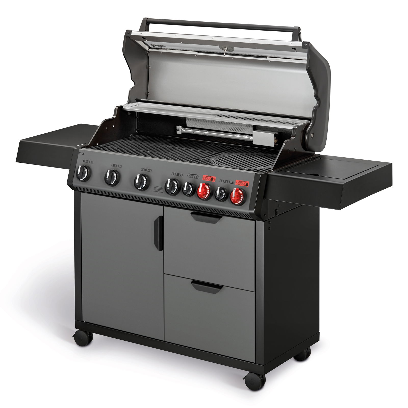 Enders Gasgrill Hyde 6 SIKR Turbo, schwarz, inkl. Wetterschutzhülle