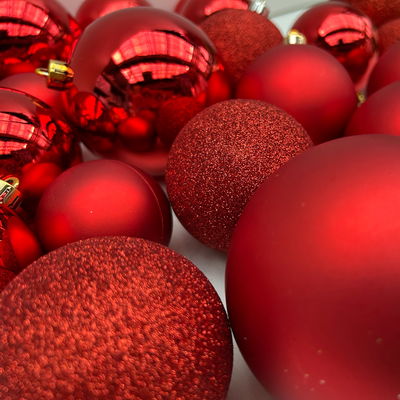 Kugelmix, 26er-Set, weihnachtsrot, ca. Ø 6, 8 & 10 cm Kugelmix, 26er-Set, weihnachtsrot, ca. Ø 6, 8 & 10 cm
