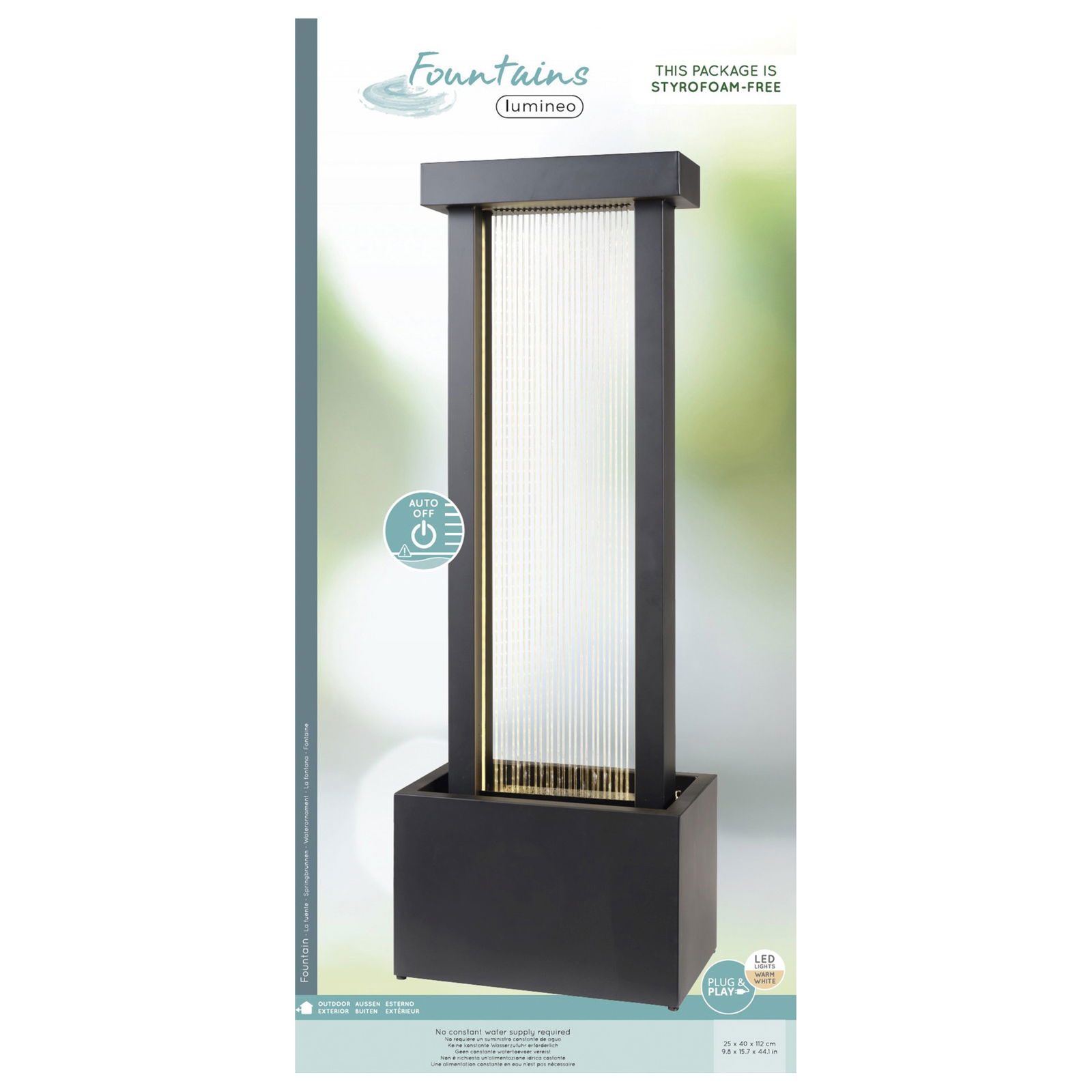 Springbrunnen, anthrazit, Höhe ca. 120 cm