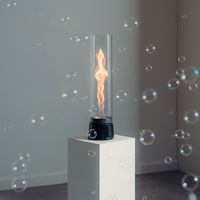 Höfats Tischfeuer 'Spin Air 900', schwarz, Edelstahl, Ø10,6 x H40,5 cm