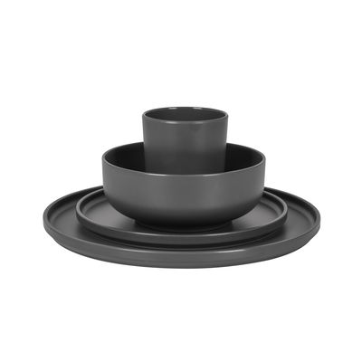 Bo-Camp Geschirrset 'Patom', 16tlg., anthrazit, Melamin Bo-Camp Geschirrset 'Patom', 16tlg., anthrazit, Melamin