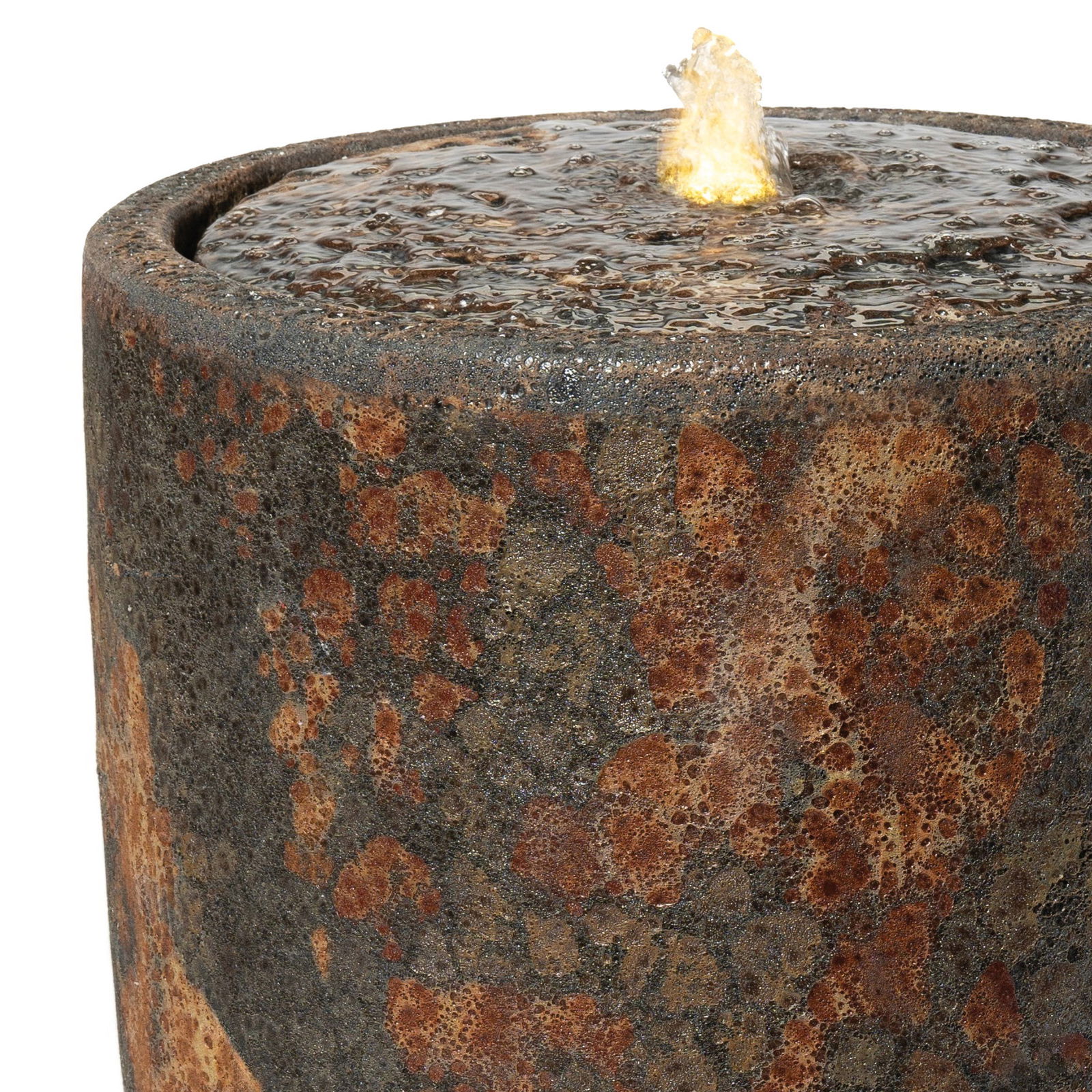 Kirschke Steingutbrunnen 'Fuerte Rustic', rost, Ø 54 x H 60 cm