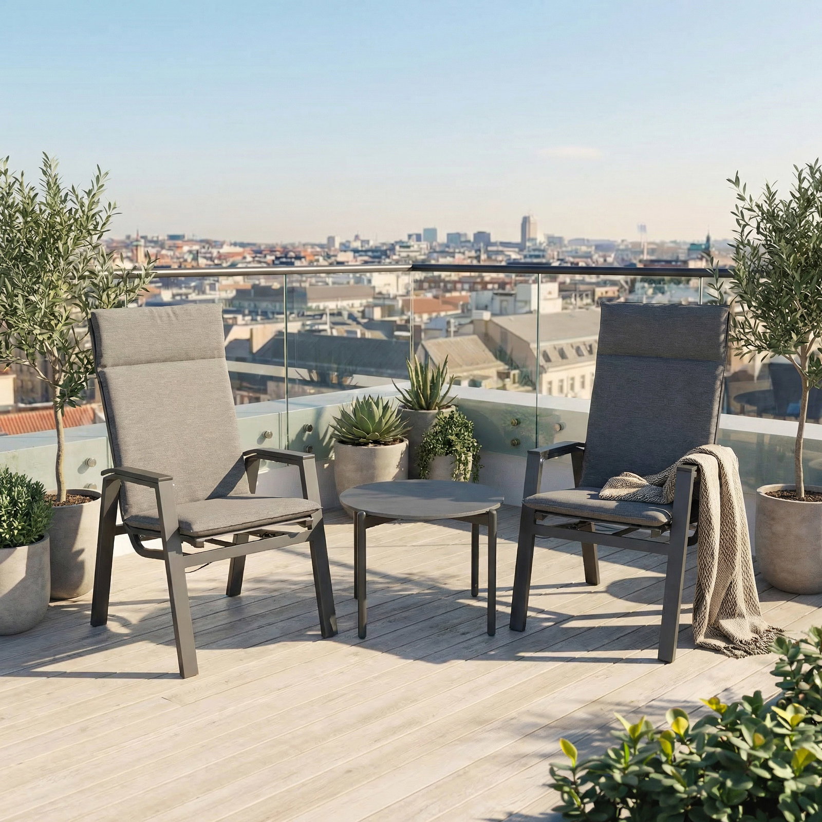 Alu-Hochlehnersessel Salina inkl. Auflage