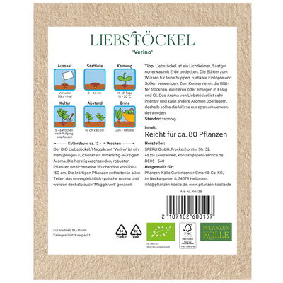 Kölle Bio Kräutersamen, Liebstöckel 'Verino'