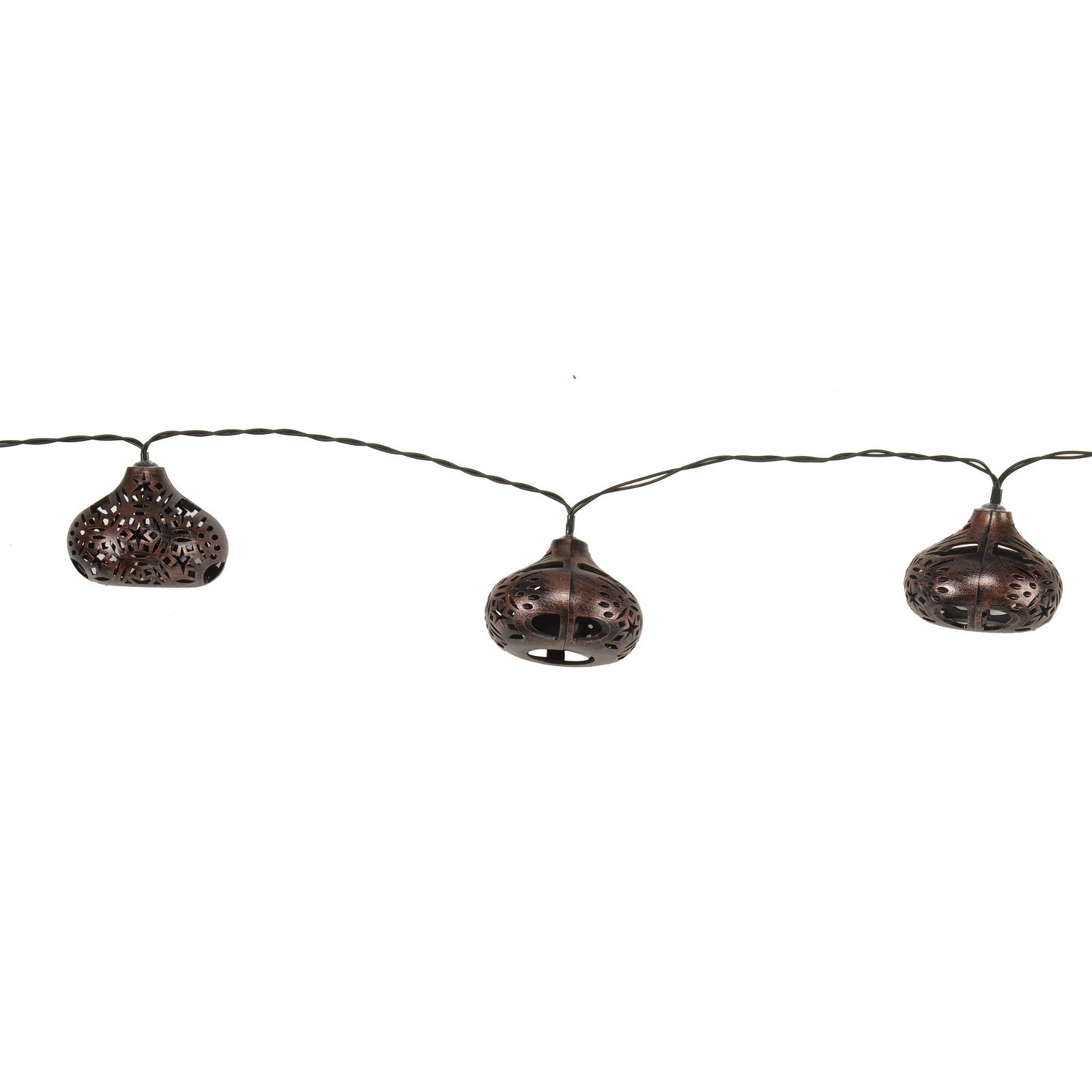 Marokkanische Lichterkette, bronze, Länge 470 cm