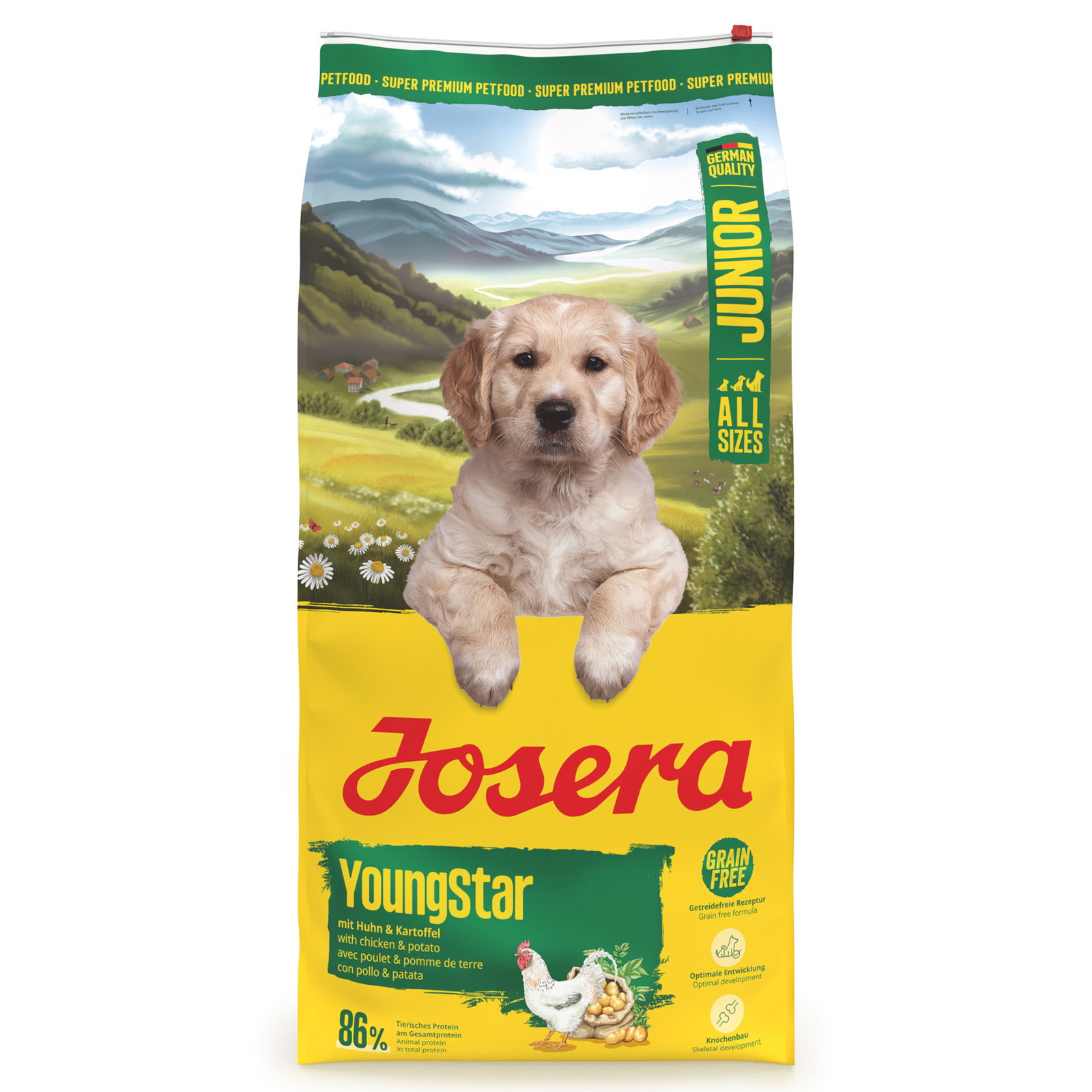 Josera Hundefutter Junior YoungStar mit Huhn & Kartoffel, 12,5kg
