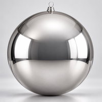 Christbaumkugel, silber, Kunststoff, Ø 20 cm Christbaumkugel, silber, Kunststoff, Ø 20 cm