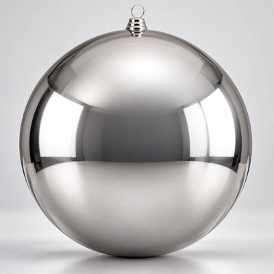Christbaumkugel, silber, Kunststoff, Ø 20 cm Christbaumkugel, silber, Kunststoff, Ø 20 cm