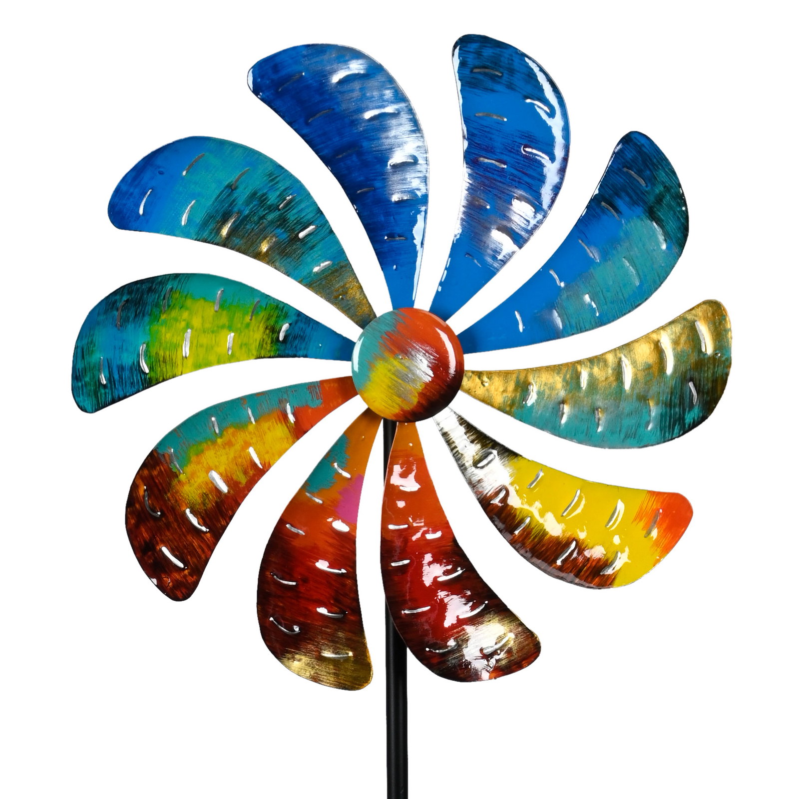 Windrad auf Stab, bunt, Höhe ca. 160 cm