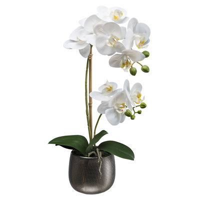 Künstlicher Phalaenopsis, weiß, Höhe ca. 48 cm