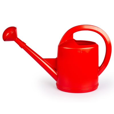 Stöckli Gießkanne, rot, mit Brausekopf, Kunststoff Stöckli Gießkanne, rot, mit Brausekopf, Kunststoff