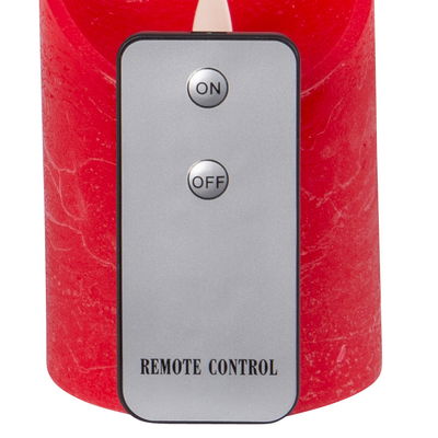 LED Echtwachskerzen 'Magic Flame', rot, 3 Kerzen inkl. Fernbedienung & Batterie LED Echtwachskerzen 'Magic Flame', rot, 3 Kerzen inkl. Fernbedienung & Batterie