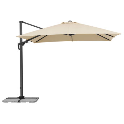 Pendelschirm 'Rhodos Twist', ca. 300 x 300 cm, natur