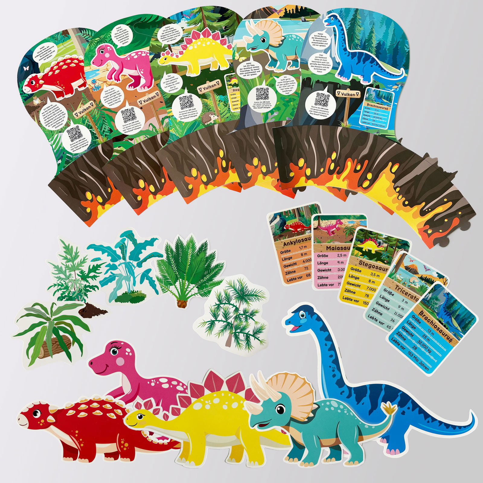 Dino Snack®, komplette Welt, Topf-Ø 14 cm, 5 Pflanzen