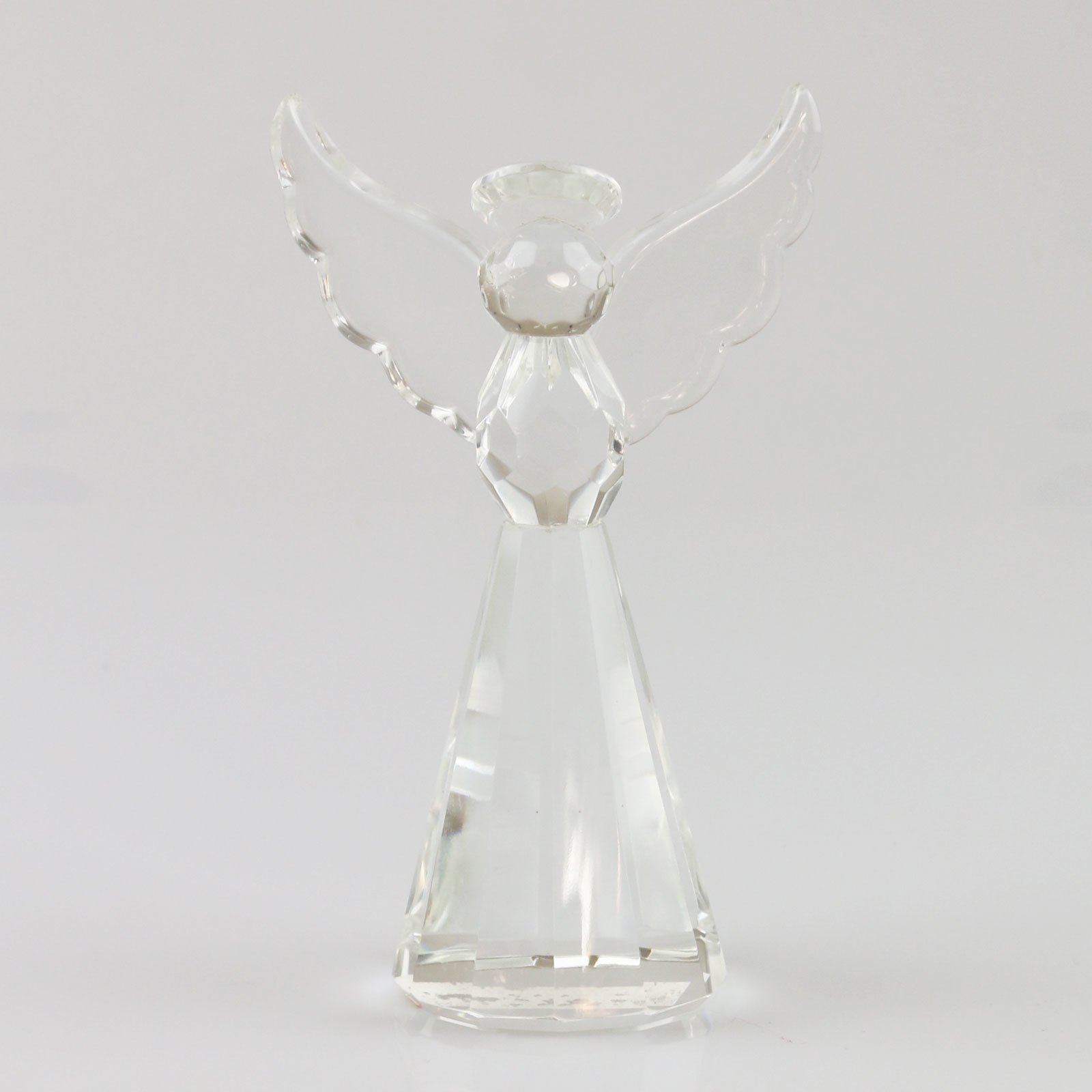 Deko-Engel, klar, Glas geschliffen, D7xH13 cm