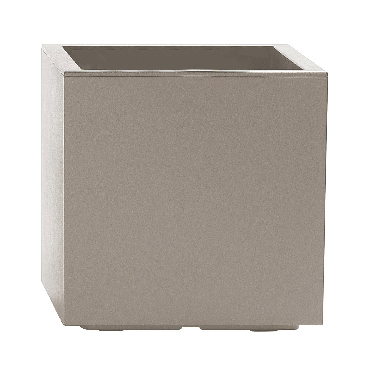 Euro 3 Plast Pflanztrog 'Kebe', taupe, ca. 39,5 x 39,5 x H 39,5 cm