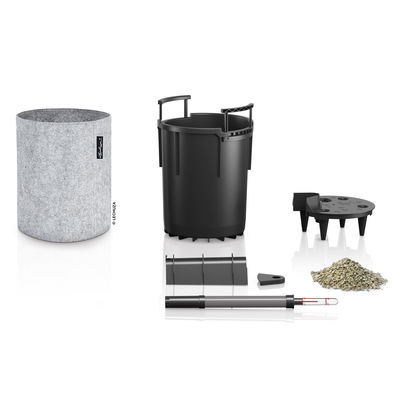 Lechuza 'Trendcover 23 Filz', light grey, ca. Ø 23 x H 26,5 cm