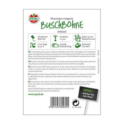 Gemüsesamen, Buschbohnen 'Delinel'