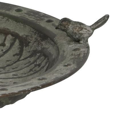 Vogeltränke, grün antik Vogeltränke, grün antik