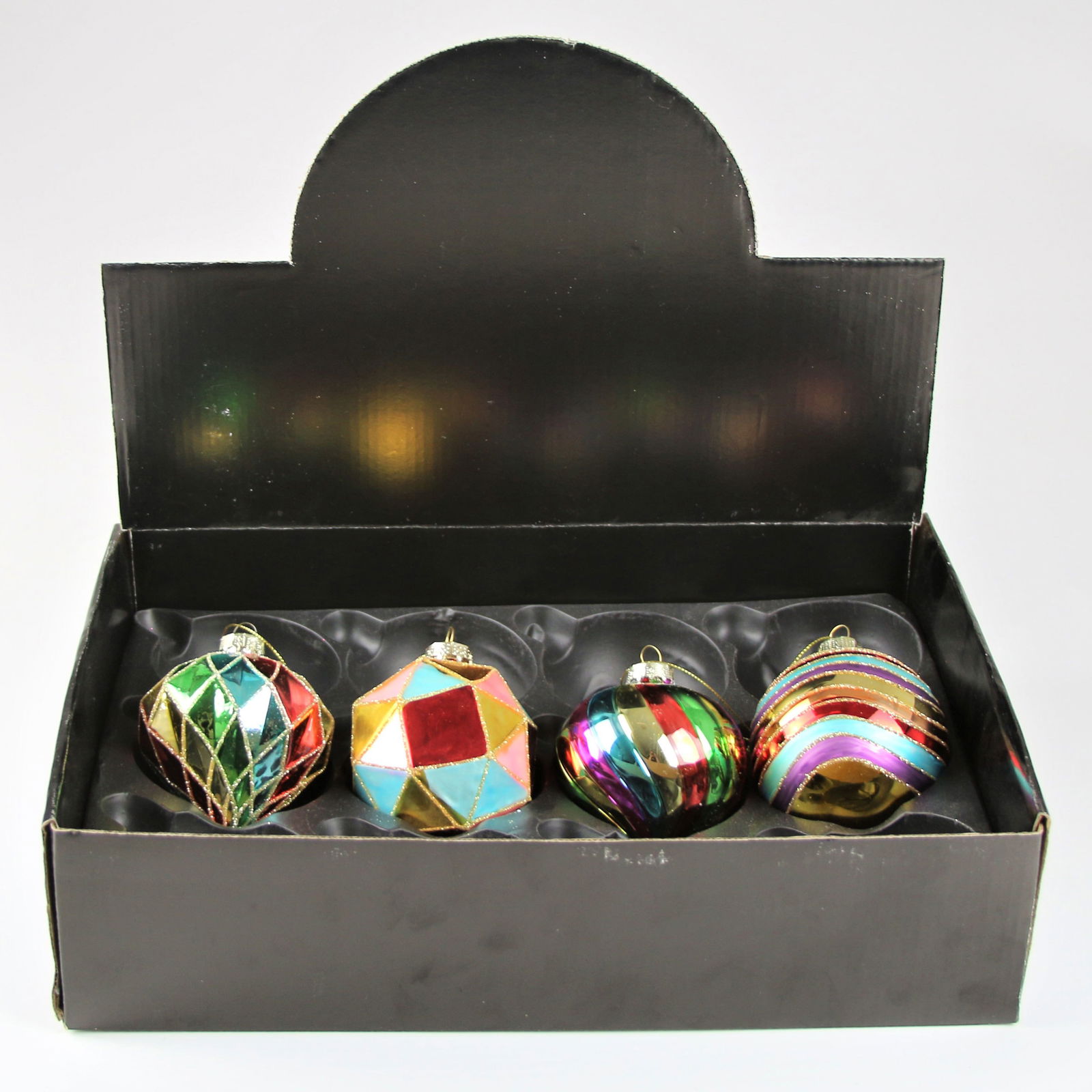 Kugeln, 12er-Set, bunt, Glas, Ø 8 cm