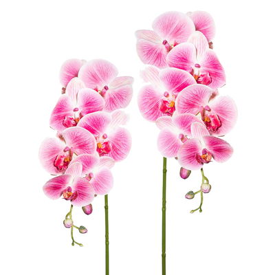 Kunstpflanze Orchideenzweig, dunkelrosa, Höhe ca. 87 cm, 2 Stück