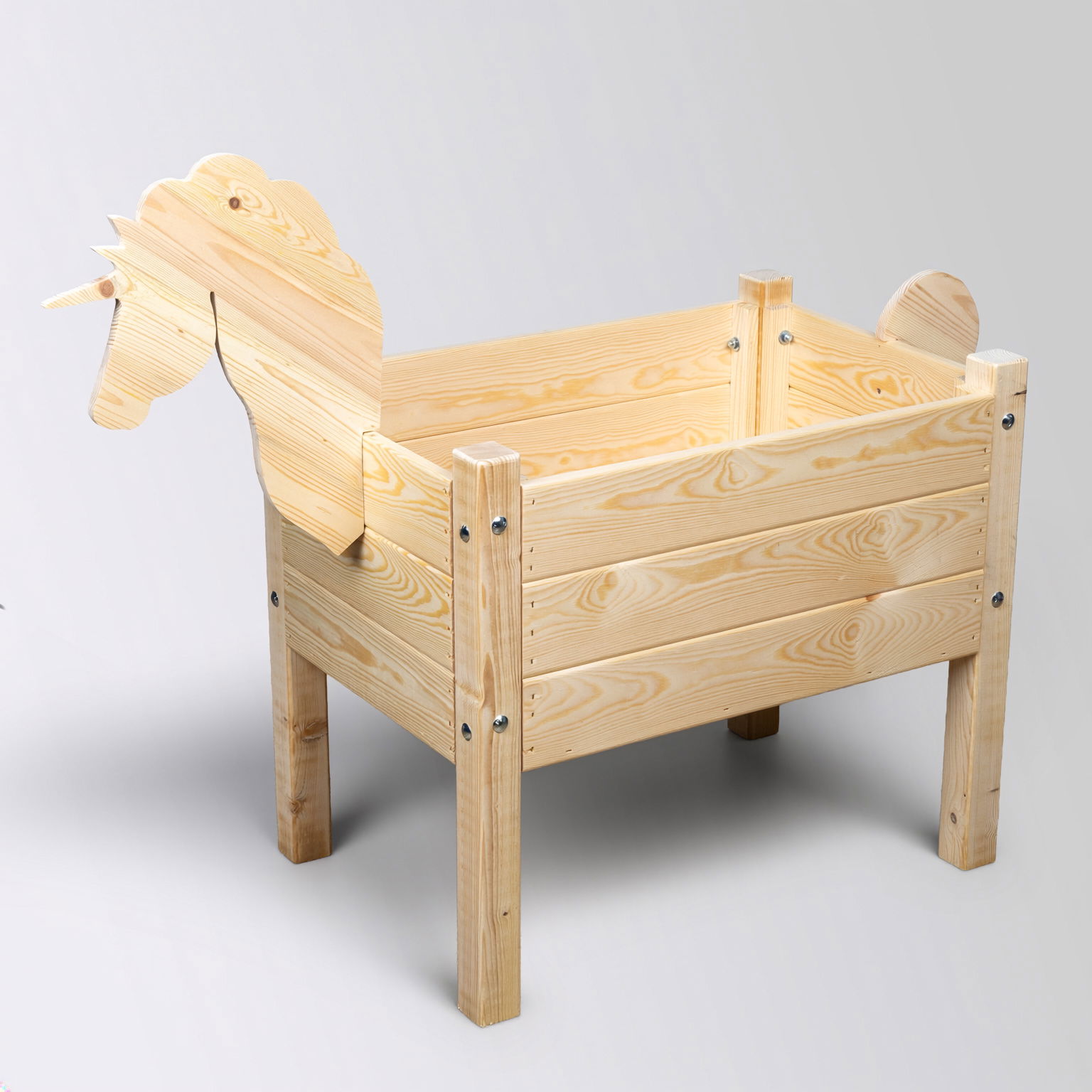 Kölle Kinderhochbeet 'Einhorn', natur, ca. 63 x 43 x H55 cm