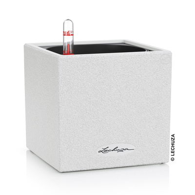 Lechuza 'Canto Stone 14', quarzweiß, ca. 14 x 14 x H 13,5 cm