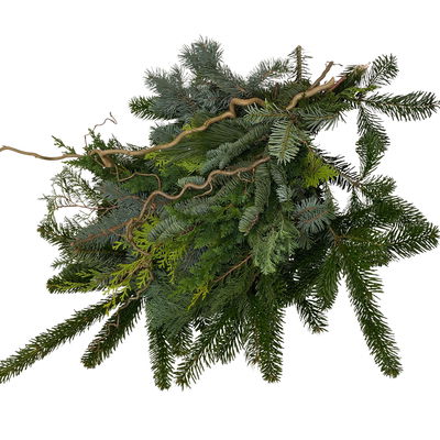 Koniferenstrauß aus verschiedenem Schnittgrün, Länge ca. 60 cm, 2 Bund