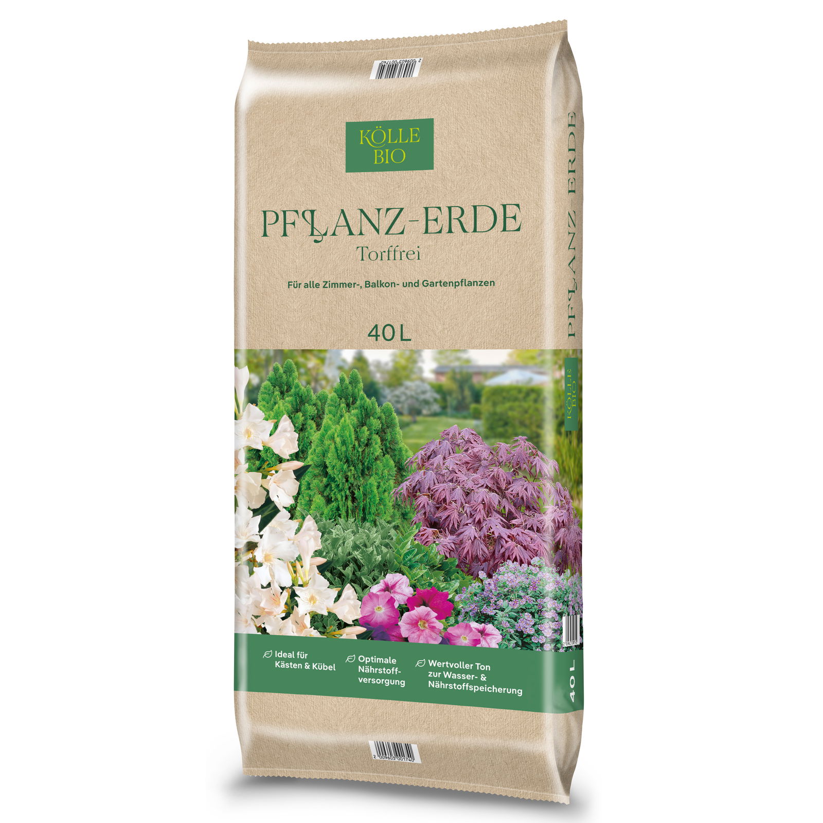 Kölle Bio Pflanzerde, torffrei, 60 Sack á 40 l, 2400 Liter