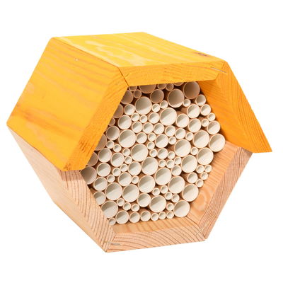 Insektenhotel für Wildbienen, sechseckig, naturbelassen, 12,8 x 14,6 x 14,8 cm Insektenhotel für Wildbienen, sechseckig, naturbelassen, 12,8 x 14,6 x 14,8 cm