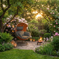 Drehsessel 'Houston' inkl. Kissen, terrabraun