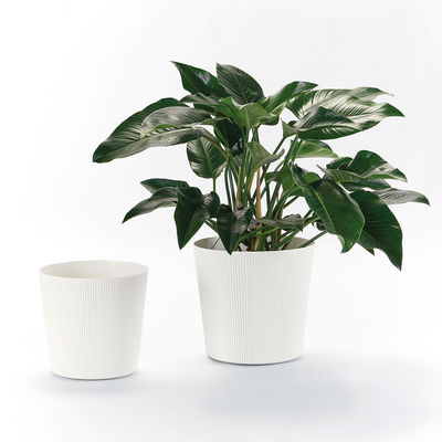 Euro 3 Plast Pflanzgefäß 'Fyre', weiß, ca. Ø 40 x H 39 cm