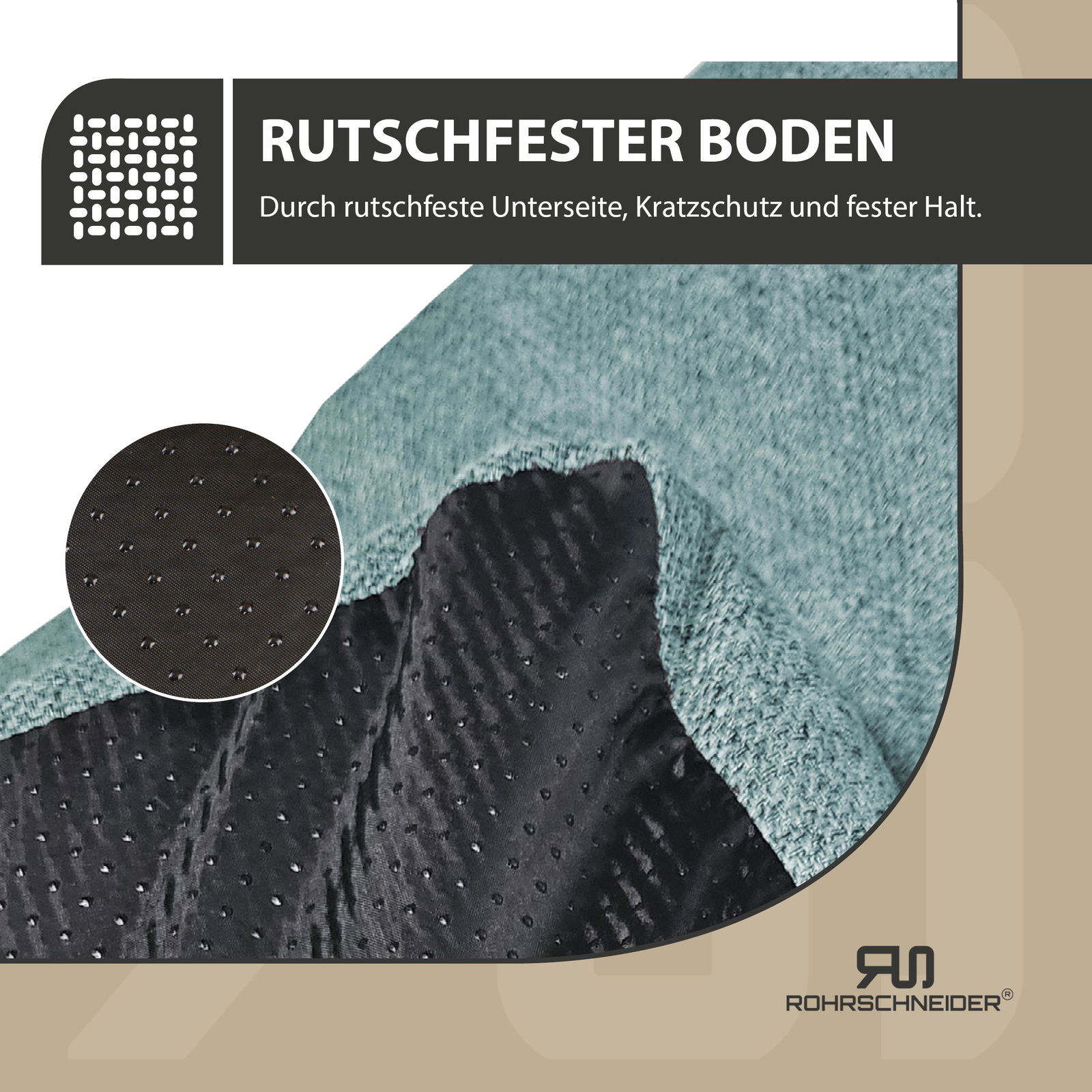 Silvio Design Tierkissen 'Ennie', türkis, Größe 3, ca. 75 x 100 cm