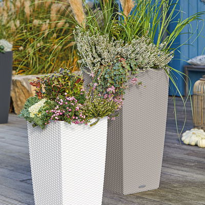 Lechuza 'Cubico Cottage 40', lichtgrau, ca. 40 x 40 x H 75 cm