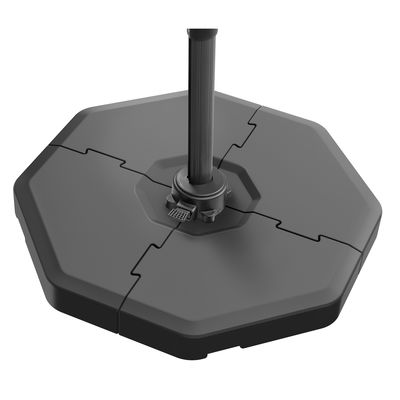 4 Einlegeplatten für Ampelschirme, schwarz, 12 x 111 x 111 cm, 12 kg