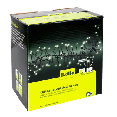 Kölle LED Lichterkette Gruppenbeleuchtung, warmweiß, 2040 LEDs, Länge ca. 19 m Kölle LED Lichterkette Gruppenbeleuchtung, warmweiß, 2040 LEDs, Länge ca. 19 m