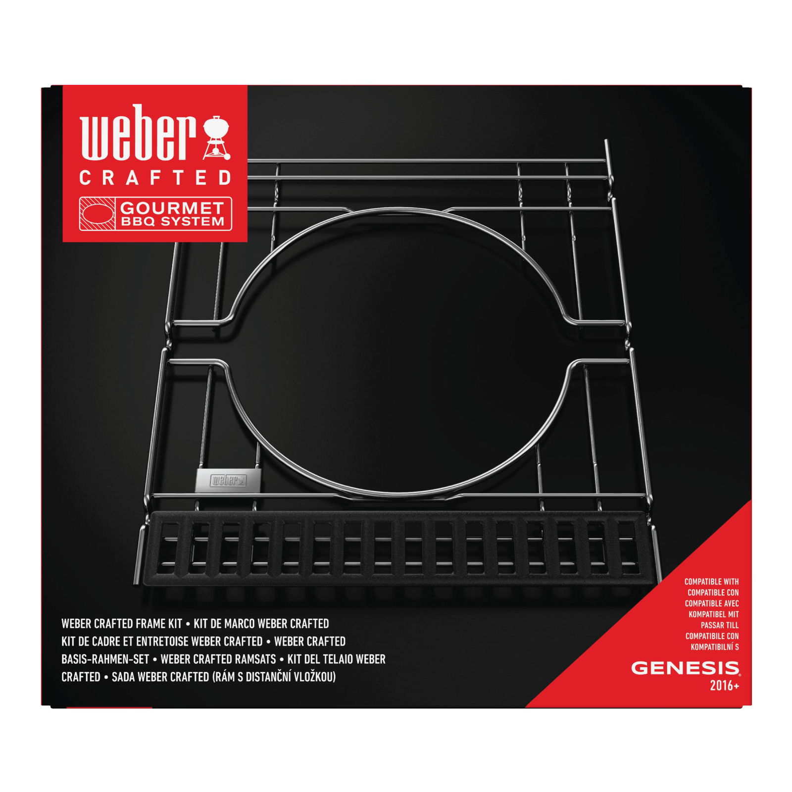 Weber Basis Rahmen-Set, schwarz, Stahl, ca. 48 x 42,6 cm